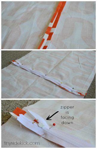 Pillow Cover Tutorial, Sew A Zipper, Zippered Pillow Cover, Pillow Covers Tutorial, Sew Pillow, No Sew Pillow Covers, Zipper Tutorial, Diy Pillow, Memories Box