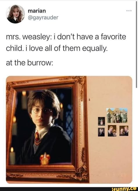 Tap to see the meme Mrs Weasley, Stile Harry Potter, Glume Harry Potter, Maxon Schreave, Funny Harry Potter Jokes, Harry Potter Memes Hilarious, Harry Potter Puns, Funny Harry Potter, The Burrow