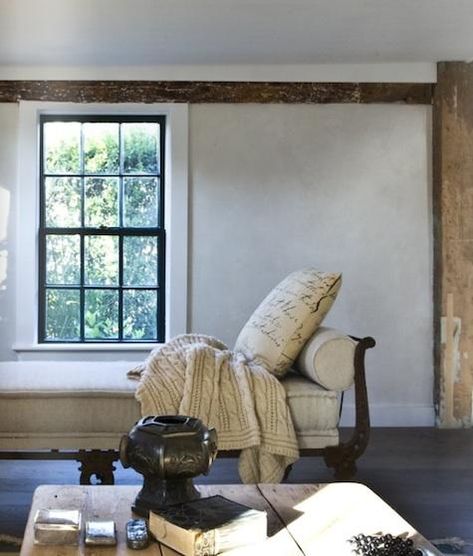 Looking to create the look of textural plaster walls but saddled with wallboard-clad interiors? American Clay Earth Plaster can be used on most wall surfac American Clay Walls, Earth Plaster, American Clay, Clay Wall, Wall Finishes, Plaster Walls, Cottage Design, Traditional Modern, Updating House