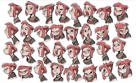 Facial Expressions Drawing, Expression Sheet, Cartoon Expression, Drawing Face Expressions, Drawing Expressions, 캐릭터 드로잉, Arte Sketchbook, Cartoon Faces, Character Design Animation