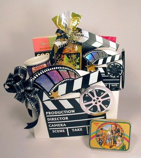 Movie Lover Gift (DVDs, Theater Treats, Gift cards, movie poster, & Memorabilia) Movie Lover Gift Ideas, Gift For Movie Lover, Movie Night Basket, Movie Theme Birthday Party, Vampire Kiss, Movie Lover Gift, Film Gift, Big Rangoli, Theatre Gifts