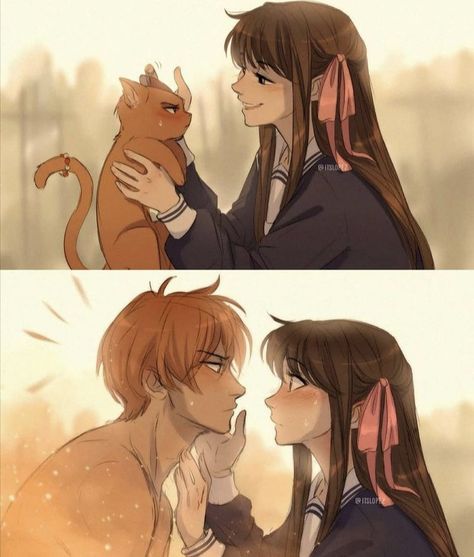 Fruits Basket Kyo, Fruits Basket Manga, Basket Drawing, Fruits Basket Anime, Arte Sketchbook, Fruits Basket, Cute Couple Art, Fanarts Anime, Anime Ships