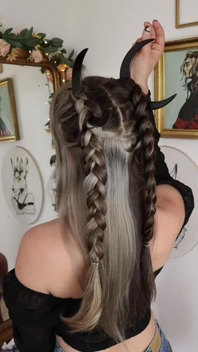 Renfaire Hair, Witch Hair, Viking Hair, Peinados Recogidos, Fantasy Hair, Work Hairstyles, Hair Today, Aesthetic Hair, Hair Dos