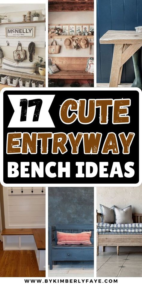 Whether you’re looking for something rustic, modern, or multifunctional, these 17 Insanely Cute Entryway Bench Ideas You’ll Love, Entryway Bench Ideas Entrance, Entryway Bench Ideas With Storage Entry Nook Ideas With Bench, Rustic Farmhouse Entryway Bench, Shoe Storage Bench Entryway Modern, Entry Hall Bench Ideas, Decorate Bench Entryway, Wall Decor Above Bench Entry Ways, Front Entry Bench Ideas, Entranceway Bench Ideas, Entryway With Bench Decor