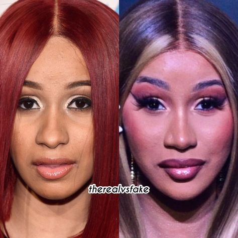 before and after make up botox fillers filters photoshop magazines women reality hollywood fake surgery exposing exposed cardi b bardi gang bodak yellow stan twitter i like it bad bunny j balvin ozuna selena gomez dj snake love and hip hop weave wig fake eyelashes Photoshop Magazine, Love And Hip Hop, Bodak Yellow, Photoshop Filters, Botox Fillers, Dj Snake, Nose Job, Instagram Editing, Fake Eyelashes