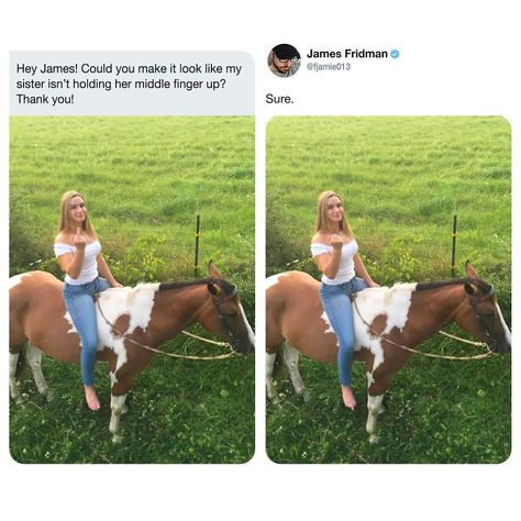 Photoshop Troll James Fridman, We Have A Winner, Funny Photoshop, 1 Tattoo, Take A Photo, Dad Jokes, Bored Panda, Funny Photos, How To Take Photos