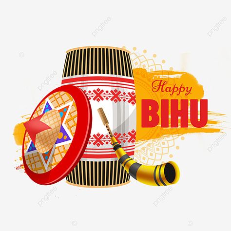 Assamese Bihu Background, Happy Bihu Images, Bihu Assam, Bohag Bihu, Bihu Festival, Drum Clipart, Drum Drawing, Boy And Girl Drawing, Happy Clipart