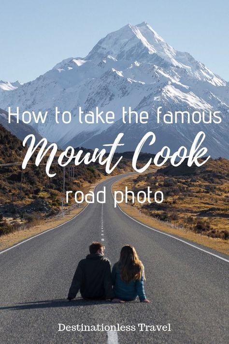 Thousands of people head to mount Cook but few get this awesome shot! Here's how and were you can take this amazing shot in New Zealand Aoraki Mount Cook, Cook Pictures, Road Photo, Photos Black And White, New Zealand Travel Guide, Mount Cook, New Zealand Landscape, Visit New Zealand, Queenstown New Zealand