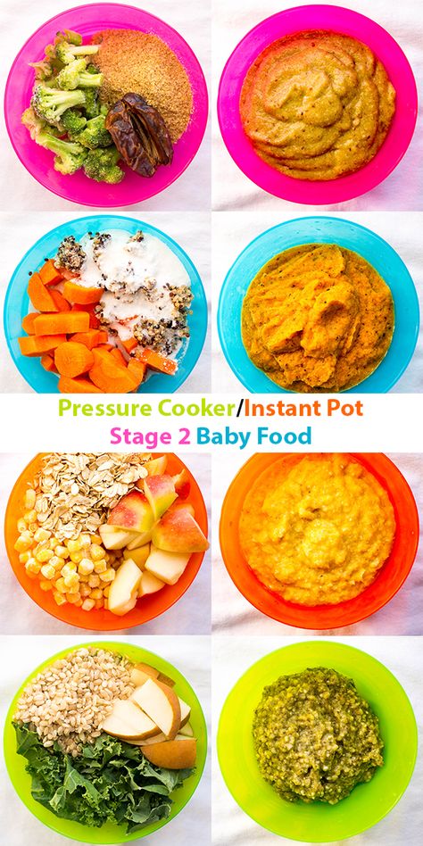 Baby Puree Recipes Stage 2, Stage 2 Baby Food Recipes, Instant Pot Baby Food, Stage 2 Baby Food, Diy Stage, Easy Homemade Baby Food, Baby Food Combinations, Making Baby Food, Baby First Foods