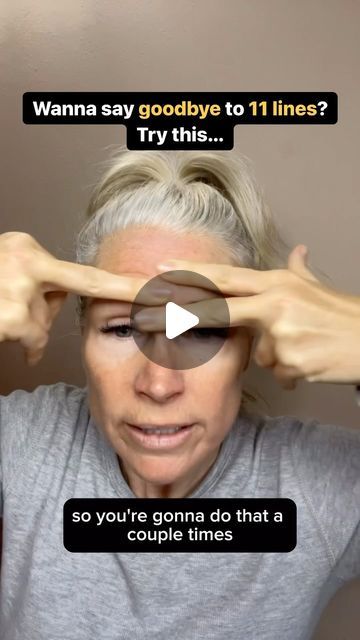 Face Yoga For Forehead Lines, Frown Lines Forehead, 11 Lines On Forehead, Forehead Exercises, Frown Lines Between Eyes, Targeted Exercises, Forehead Lines, Frown Lines, Botox Alternative