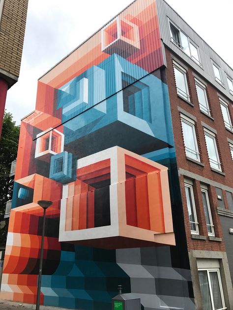 Artist Mr. June Brings Urban Facades to Life with Layered Three Dimensional Murals,© Mr. June Street Smarts, Rotterdam Netherlands, New York Graffiti, Sidewalk Chalk Art, Sidewalk Art, Urban Street Art, 3d Street Art, Amazing Street Art, Colossal Art