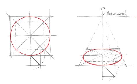 Freehand Circles in Perspective Fundamentals Drawing, Circles In Perspective, Drawing Environments, Interior Design Sketchbook, Paul Martin, Perspective Drawing Architecture, Really Cool Drawings, Object Drawing, Drawing Exercises