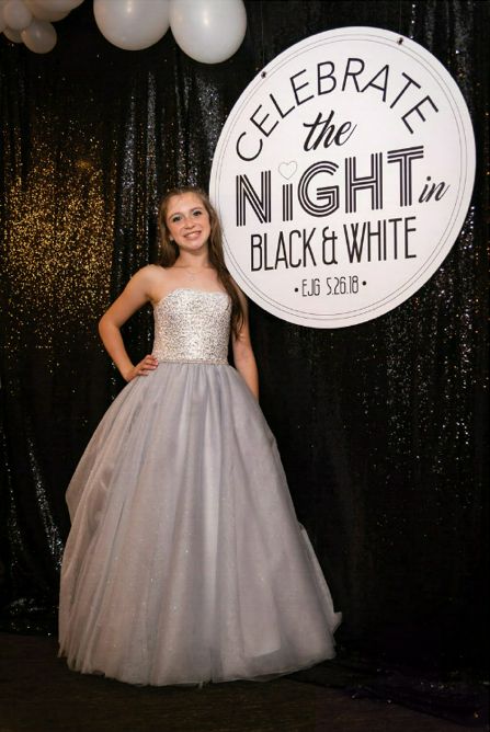 Black And White Ball Party Theme, Black White Sweet 16, White And Black Party Theme, Sweet Sixteen Black And White Theme, Black And White Dance Decorations, Black And White Attire Party, Black And White Dance Theme, Black And White Affair Party, Sweet 16 Black And White Theme