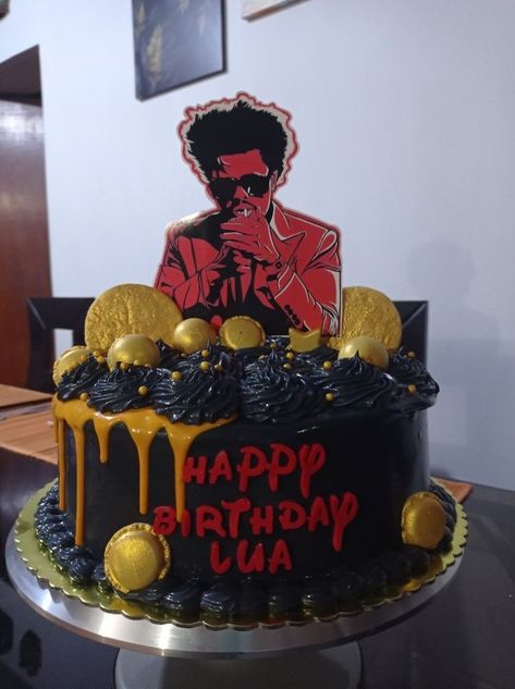 The Weekend Birthday Party, The Weeknd Themed Room, The Weekend Cake Ideas, Weeknd Themed Party, Xo Cake The Weeknd, The Weeknd Party Theme, The Weeknd Birthday Theme, Cake The Weeknd, The Weeknd Cake