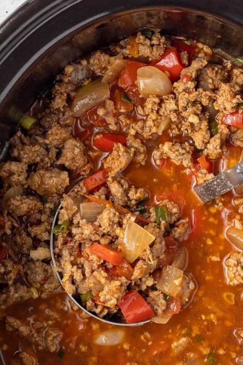 Sausage Gumbo Soup, Sausage Soup Crockpot, Spicy Sausage Soup, Hot Sausage Recipes, Crockpot Italian Sausage, Sausage Crockpot Recipes, Canning Soup Recipes, Sausage Slow Cooker, Italian Soup Recipes