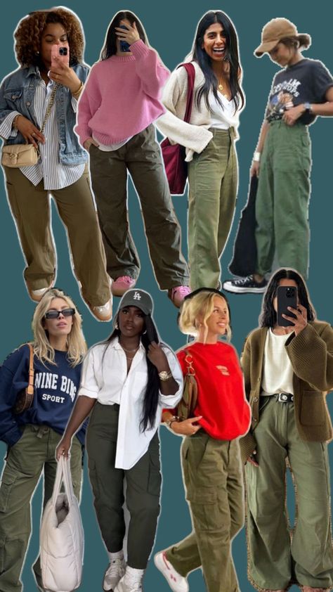 Army Cargo Pants, Outfit Collages, Outfit Collage, My Vibe, Cargo Pants, Pants, Trousers