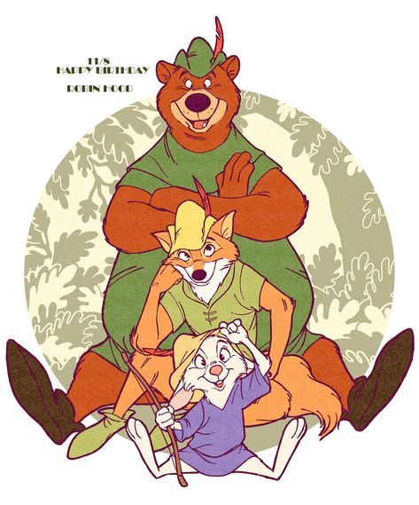 Disney Robin Hood Fanart, Robin Hood Disney, Animation Disney, Disney Cartoon Characters, Images Disney, Disney Artwork, Disney Animals, Disney Favorites, Pinturas Disney