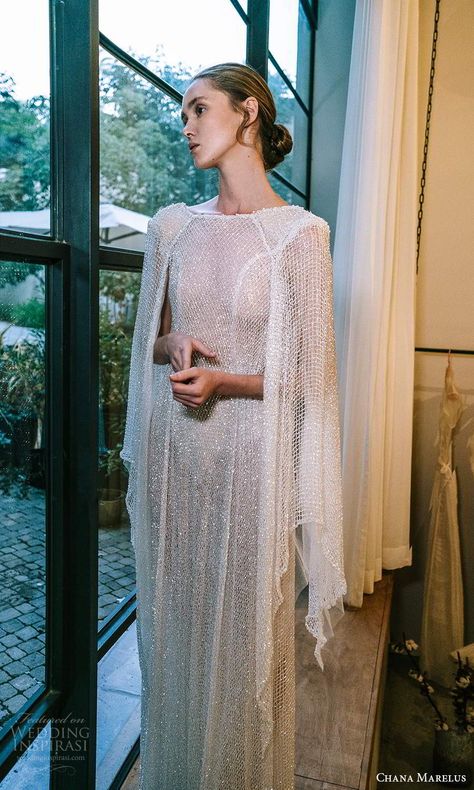 Chana Marelus Wedding Dress, Bridal Kaftan, Kaftan Wedding Dress, Chana Marelus, Kaftan Wedding, Artemis Goddess, Classy Business Outfits, Bride Fashion, Bridal Cape