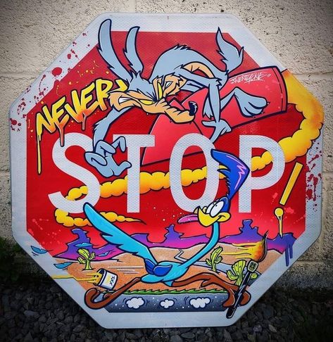 Street Sign Art, Whats Wallpaper, Gta 6, Graffiti Doodles, Graffiti Style Art, Graffiti Characters, Stop Sign, Garage Art, Graffiti Wall Art