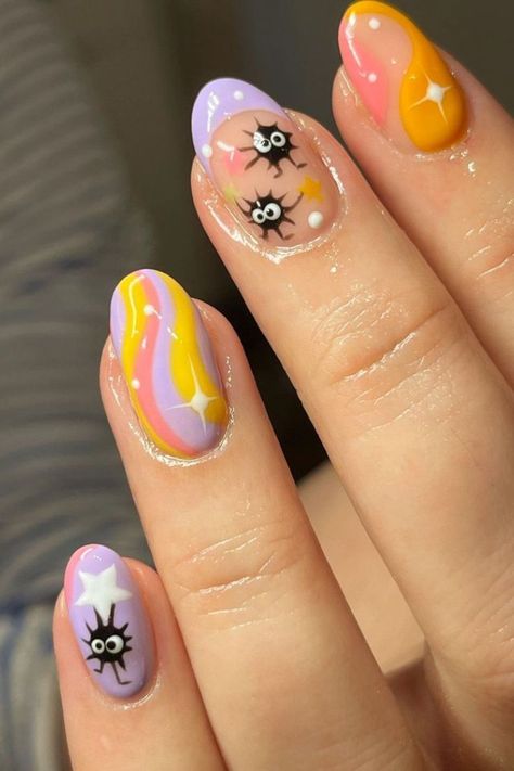 2023 Spring Nails, Retro Nails, Anime Nails, Simple Gel Nails, Grunge Nails, My Tattoo, Kawaii Nails, Short Acrylic Nails Designs, Nail Studio