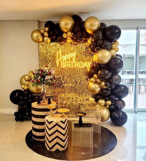 60th Birthday Gold And Black, Black And Gold Birthday Party Ideas For Men, Black And Gold 50th Birthday Decor, 50th Table Decorations, 35th Birthday Ideas For Him Men Party, 21st Birthday Decorations For Guys Decor, 50 Birthday Ideas For Men Decoration, 50th Birthday Party Decorations For Men, Black And Gold Party Decorations For Men