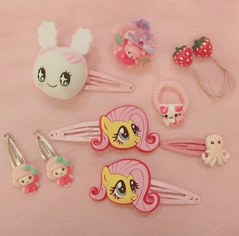 Decora Hair, Decora Accessories, Fairy Kei Accessories, Gyaru Hair, Kawaii Hair Clips, Origami Artist, Kawaii Core, Yami Kawaii, Kawaii Accessories