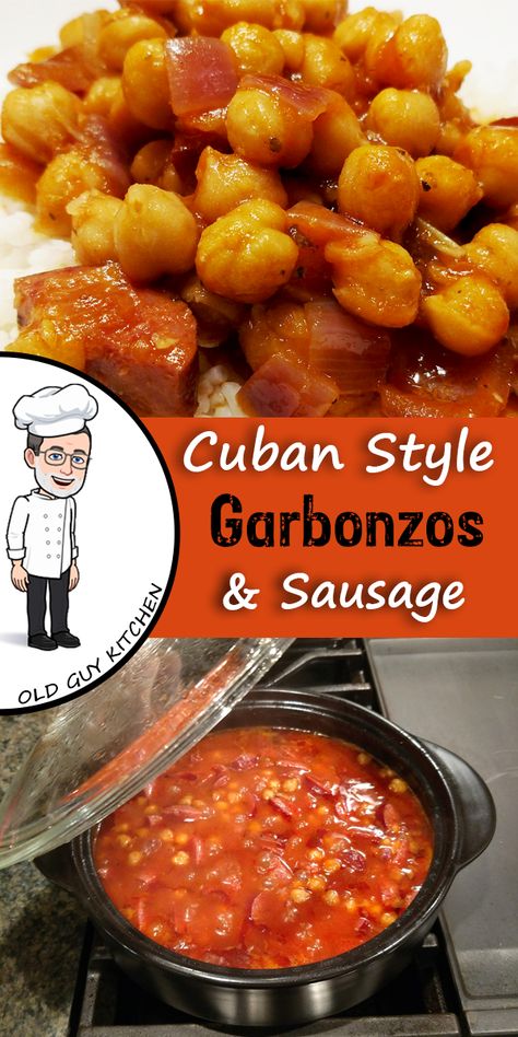 Cuban Chickpea Recipes, Garbanzo Cuban Recipe, Chickpea And Sausage Recipes, Cuban Garbanzo Bean Recipes, Cuban Garbanzo Bean Soup, Pastelitos Recipe, Guava And Cheese, Garbanzo Bean Recipes, Cheese Pastries