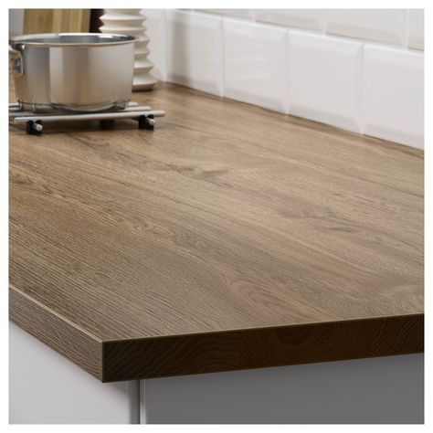 IKEA EKBACKEN worktop 25 year guarantee. Read about the terms in the guarantee brochure. Ikea Ekbacken, Karlby Countertop, Solid Wood Countertops, Laminate Worktop, Butcher Block Counter, Kitchen Manufacturers, Ikea Home, Laminate Countertops, Butcher Block Countertops