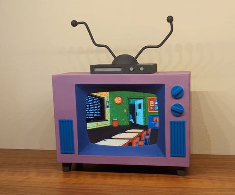 Retro Tv Box, The Simpsons Tapped Out Design, The Simpsons Couch, The Simpsons Tapped Out, Playlist On Shuffle, Simpson Tv, Tv Sets, Phone Box, The Simpson