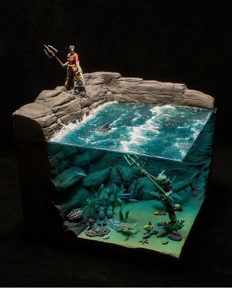 Seni Resin, Underwater Theme, Reaper Miniatures, Resin Crafts Tutorial, Art Optical, Jurassic World Dinosaurs, Cool Art Projects, Superhero Wallpaper, Epoxy Resin Art