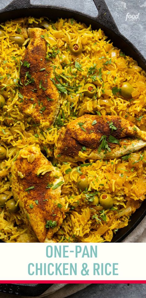 Recipe of the Day: Shadi HasanzadeNemati's One-Pan Chicken and Rice with Preserved Lemon 🥘 This skillet chicken and basmati rice dish is anything but plain and humble. A homemade seasoning mix, preserved lemon and spiced and pan-seared chicken breasts give the dish bold flavor that’s hard to resist. It’s quick enough to make as a delicious weeknight dinner but tasty enough for entertaining or a special-occasion meal. Basmati Rice With Chicken, Chicken Basmati Rice Recipes, Basmati Rice Dishes, Basmati Rice Recipes, Pan Seared Chicken Breast, Homemade Seasoning, Seared Chicken Breast, Seared Chicken, Preserved Lemon