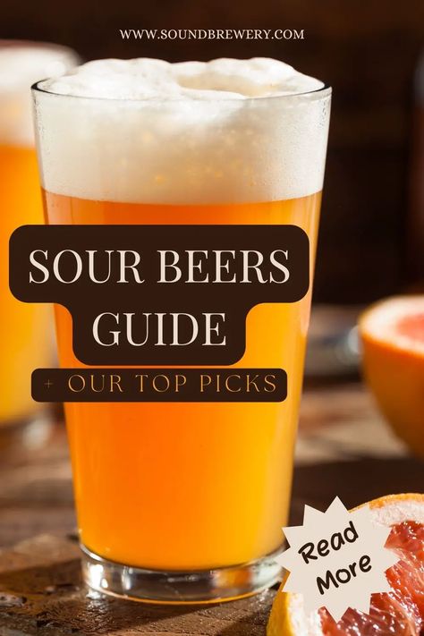 If you are a beer enthusiast, pub owner, home-brewer, or love prowling the craft beer section at the store, you have probably heard of sour beers. You may want to try making it yourself. Sour beers are not new to the world of beer and constantly evolving. For that reason, anyone can try a sour beer and find something they enjoy. | What is Sour Beer? | What Makes Sour Beer Sour? | How Are Sour Beers Brewed? | Sour Beers Guide | #beer #homebrewer #craftbeer Sour Beer Recipe, Sour Beer Cocktails, Beer Making For Beginners, Cherry Beer, Brewing Beer At Home, Craft Beer 101, Beer Guide, Beer Pairing, Sour Beer