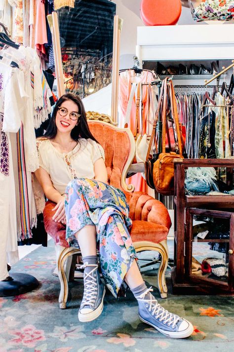 A Pro Shares Her 7 Secrets to Finding Beautiful Vintage Clothing | Verily Valley Photoshoot, Story London, Vintage Furniture Design, Vintage Fashion 1950s, Vintage Shopping, Vintage Clothing Stores, Dream Business, Vintage Wardrobe, Thrift Shop