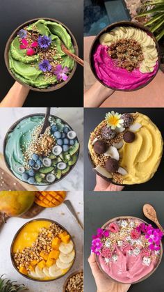 Superfood Smoothie Bowl, Acai Bowls Recipe, Acai Bowls, Snacks Healthy, Healthy Snack Options, Makanan Diet, Healthy Food Dishes, Fruit Bowls, Smoothie Bowl Recipe