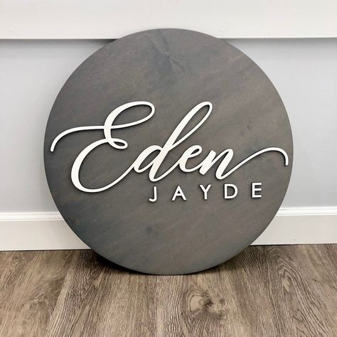 Name Circle, Custom Name Sign, Wood Name Sign, Wood Names, Wooden Name Signs, Custom Wedding Signs, Baby Name Signs