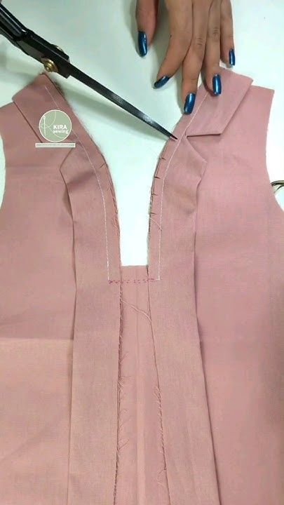 Collar Neck Design, Collar Sewing, Tips Sewing, Blouse Designs Catalogue, Sewing Tips And Tricks, Sewing Collars, Sewing Tricks, Sewing Blouses, Girls Dresses Sewing