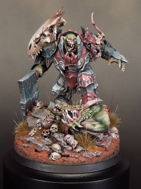 Orruk Megaboss by David Soper "Sproket" · Putty&Paint Warhammer Tabletop, Orks 40k, Warhammer Paint, Warhammer Models, Fantasy Battle, Age Of Sigmar, Warhammer Art, Warhammer 40k Artwork, Mini Figurine