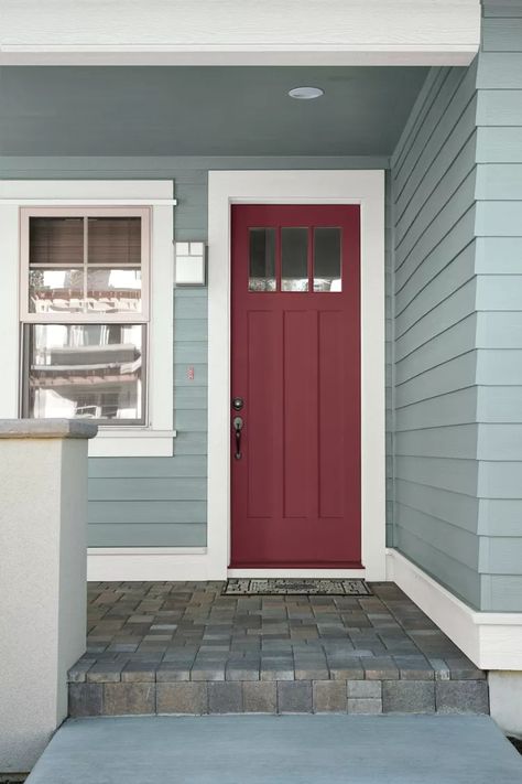 The Best Red Paint Colors, According to Experts Painting The Front Door, Blue Home Exterior, Bright Green Paint, Red Door House, Brown Front Doors, Front Door Paint, Yellow Front Doors, Red Paint Colors, Yellow Paint Colors