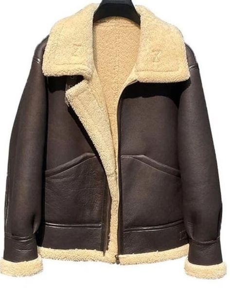 Sheepskin Shearling Coat B3 Bomber Jacket Double Collar Coat Leather Jacket | Mens Real Shearling Bomber Jacket B3 Flight Jacket Pilots Coat Our B3 leather and sheepskin aviator jacket is made with the best products available that tend to enhance its beauty. This makes you look stylish. This sheepskin jacket men's is hand-crafted within our factory and then directly delivered to our clients. You cannot find such leather quality which is known for its posh finish, softness and durability. Sheepskin Jacket Mens, Shearling Leather Jacket, Flight Pilot, Vintage Style Jacket, Mens Fur Coat, Stylish Leather Jacket, Winter Leather Jackets, Designer Leather Jackets, Aviator Jacket