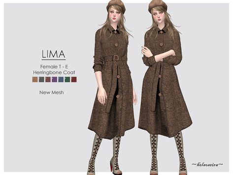 TSR - Helsoseira Sims 4 Historical, Ts4 Clothes, Sims Finds, Female Coat, Ts4 Mods, The Sims Mods, Female Sims, Sims 4 Cc Skin, Sims 4 Cc Clothes