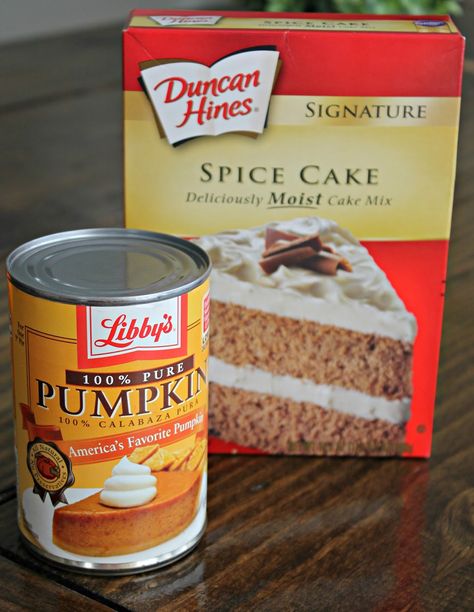 Combine Cake, Easy Pumpkin Bread, Pumpkin Muffins Easy, Pumpkin Spice Cake, Spice Cake Mix, Duncan Hines, Semi Homemade, Pumpkin Bread Recipe, Fall Breakfast