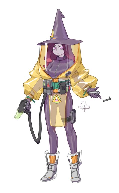 Time Witch Art, Big Coat Character Design, Potion Character Design, Fantasy Space Suit, Astronaut Suit Concept Art, Weather Character Design, Futuristic Wizard, Sci Fi Witch, Sci Fi Wizard