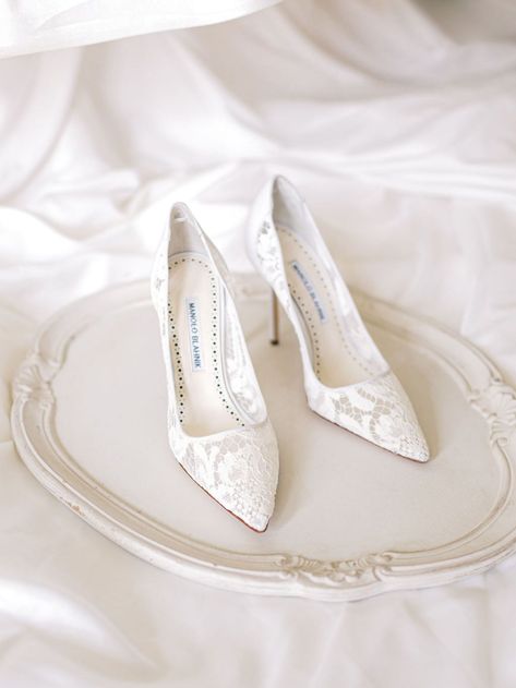 Wedding Heels Vintage, Designer Bridal Shoes, Simple Classy Wedding Dress, Inn At Little Washington, Manolo Blahnik Wedding, Wedding Preparation Photos, Manolo Blahnik Wedding Shoes, Dorset Wedding, Shoes Wedding Heels