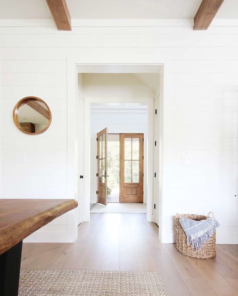 How to Choose the Right Interior Moldings for Your Home House Entrance Ideas Entryway, House Entrance Ideas, Plank And Pillow, Entrance Ideas Entryway, Entryway Flooring, Porch Swing Bed, Installing Hardwood Floors, Building A Porch, Natural Wood Flooring