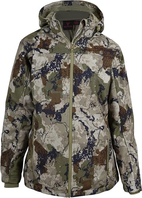 Amazon.com: King's Camo Women's Hunter Weather Pro Insulated Jacket : Clothing, Shoes & Jewelry Winter Hunting Camouflage Windbreaker, Military Camouflage Outerwear For Hiking, Military Camouflage Outerwear With Buttons, Military Windproof Outerwear For Hunting, Military Camouflage Windbreaker For Outdoor, Women Hunters, Fashion Sense, Unique Fashion, Elegant Dresses