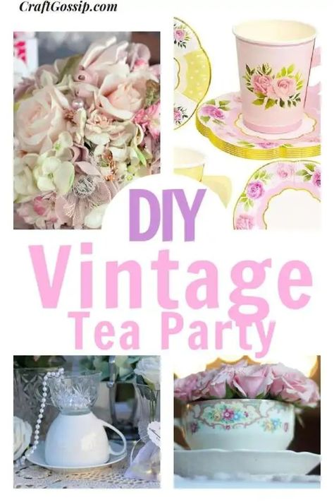 Hosting a Charming Vintage Tea Party: Ideal for Weddings and Bridal Showers – Craft Gossip Vintage Floral Tea Party, Diy Tea Party Decor, Diy Tea Party Decorations, Tea Party Centerpiece Ideas, Vintage Tea Party Decorations, Easy Tea Party, High Tea Party Decorations, Food Table Display, Ideas For Tea Party