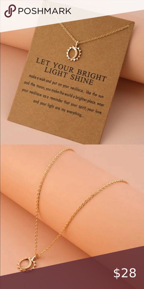 Let your bright light shine” necklace with card Dogeared Jewelry, Protection Necklace, Bright Light, Bright Lights, Make A Wish, Brand New, Let It Be, Fashion Design, Closet