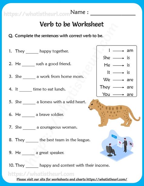 Verb To Be Worksheets, Kindergarten Graduation Songs, Verbo To Be, Verb To Be, English Grammar Exercises, English Grammar For Kids, English Worksheets For Kindergarten, Worksheets For Grade 3, English Learning Books