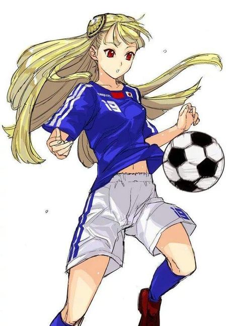 Blonde Haired Girl, Girls Playing Football, Girl Playing Soccer, Soccer Poses, Soccer Drawing, Raw Image, Football Poses, Football Drawing, Old Best Friends