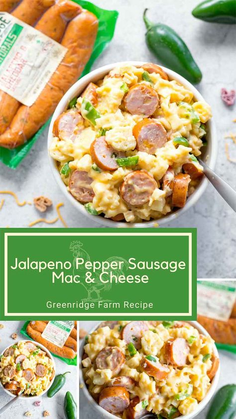 Cheddar Jalapeno Sausage Recipe, Jalapeno Cheddar Sausage, Sausage Mac And Cheese, Chicken Sausage Recipes, Dinner Sausage, Cannoli Recipe, Sausage Dinner, Cheese Dinner, Cheddar Chicken